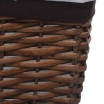 vidaXL Set de coșuri suprapuse, 3 piese, maro, salcie vidaXL Set de coșuri suprapuse, 3 piese, maro, salcie