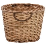 vidaXL Coș lemne foc mânere de transport natural 56x40x28 cm salcie vidaXL Coș lemne foc mânere de transport natural 56x40x28 cm salcie