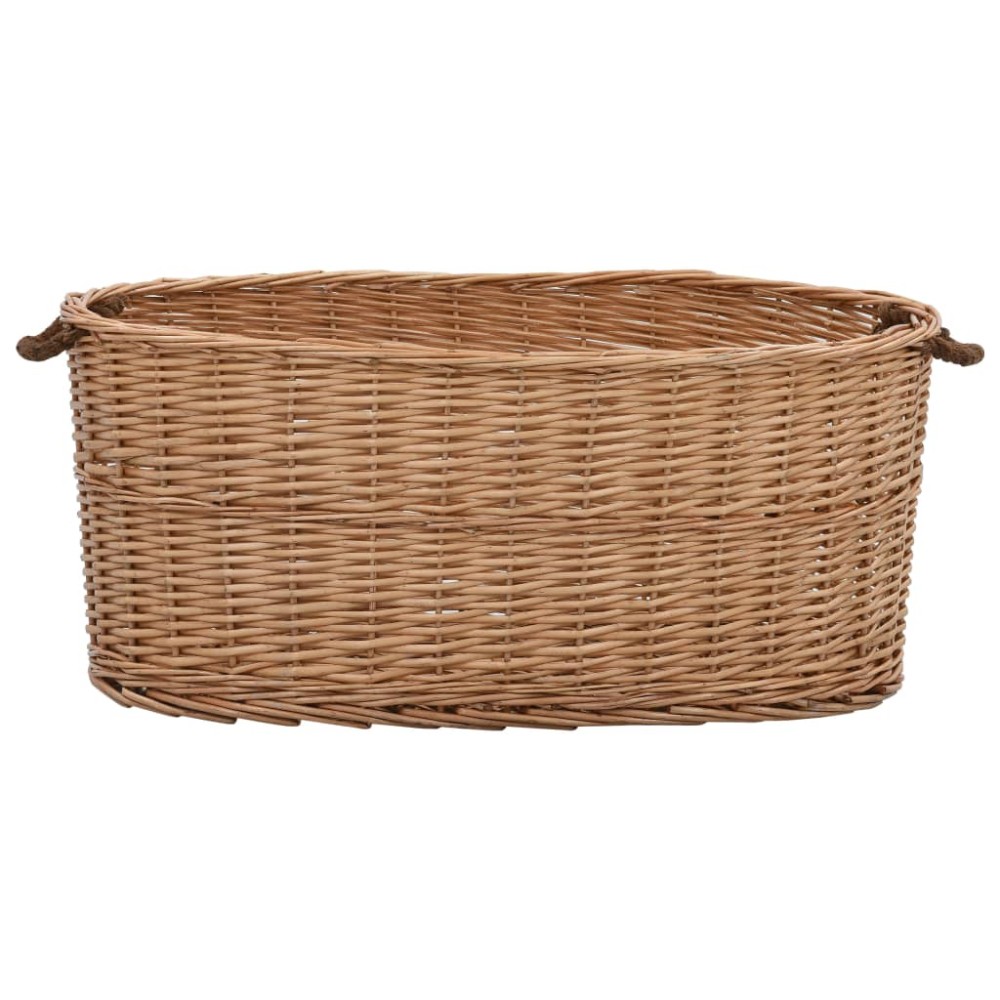 vidaXL Coș lemne foc cu mânere de transport natural 78x54x34 cm salcie