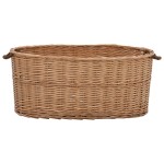 vidaXL Coș lemne foc cu mânere de transport natural 78x54x34 cm salcie vidaXL Coș lemne foc cu mânere de transport natural 78x54x34 cm salcie