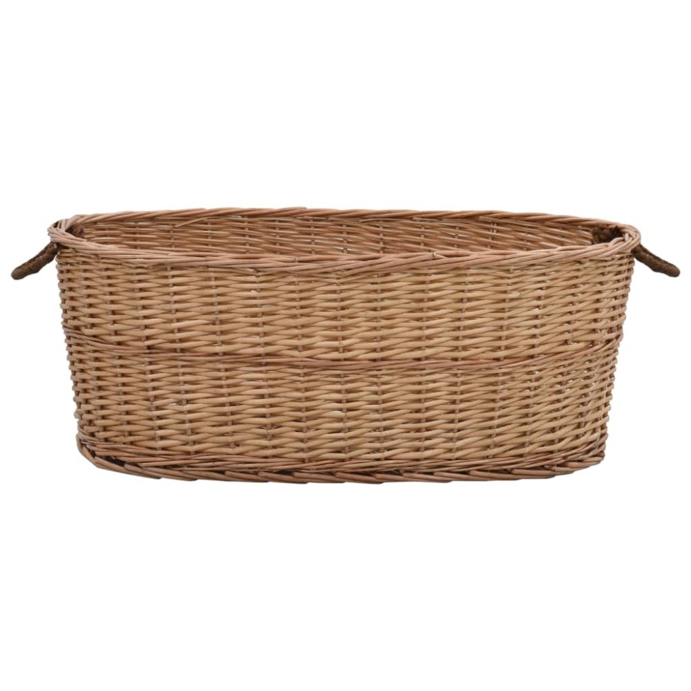 vidaXL Coș lemne foc cu mânere de transport natural 88x57x34 cm salcie