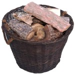 vidaXL Set coșuri pentru lemne de foc stivuibile, maro închis, răchită vidaXL Set coșuri pentru lemne de foc stivuibile, maro închis, răchită