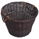 vidaXL Set coșuri pentru lemne de foc stivuibile, maro închis, răchită vidaXL Set coșuri pentru lemne de foc stivuibile, maro închis, răchită