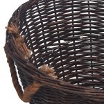 vidaXL Set coșuri pentru lemne de foc stivuibile, maro închis, răchită vidaXL Set coșuri pentru lemne de foc stivuibile, maro închis, răchită