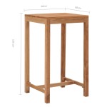 vidaXL Masă de bar de grădină, 60 x 60 x 105 cm, lemn masiv de tec vidaXL Masă de bar de grădină, 60 x 60 x 105 cm, lemn masiv de tec