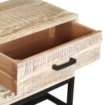 vidaXL Comodă TV, 140 x 30 x 45 cm, alb, lemn masiv de acacia