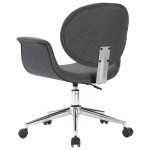 vidaXL Scaun de sufragerie pivotant, gri, material textil vidaXL Scaun de sufragerie pivotant, gri, material textil