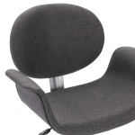 vidaXL Scaun de sufragerie pivotant, gri, material textil vidaXL Scaun de sufragerie pivotant, gri, material textil
