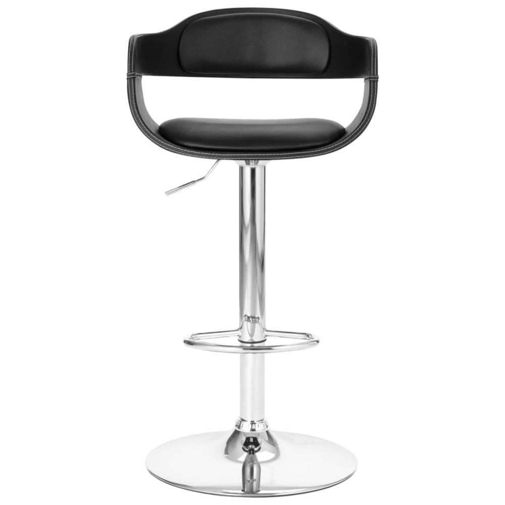vidaXL Scaun de bar, negru, piele ecologică