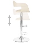vidaXL Scaun de bar, alb, piele ecologică vidaXL Scaun de bar, alb, piele ecologică