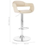 vidaXL Scaun de bar, alb, piele ecologică vidaXL Scaun de bar, alb, piele ecologică