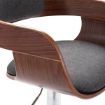 vidaXL Scaun de bar, placaj și material textil gri vidaXL Scaun de bar, placaj și material textil gri