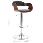 vidaXL Scaun de bar, placaj și material textil gri vidaXL Scaun de bar, placaj și material textil gri