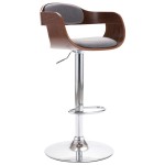 vidaXL Scaun de bar, placaj și material textil gri vidaXL Scaun de bar, placaj și material textil gri