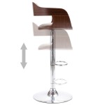 vidaXL Scaun de bar, placaj și material textil gri taupe vidaXL Scaun de bar, placaj și material textil gri taupe
