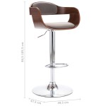 vidaXL Scaun de bar, placaj și material textil gri taupe vidaXL Scaun de bar, placaj și material textil gri taupe