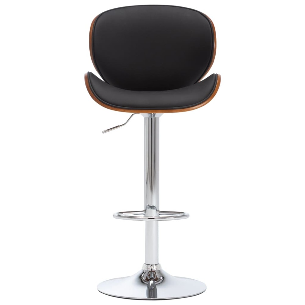 vidaXL Scaun de bar, negru, piele ecologică