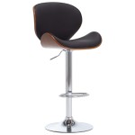 vidaXL Scaun de bar, negru, piele ecologică vidaXL Scaun de bar, negru, piele ecologică
