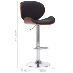 vidaXL Scaun de bar, negru, piele ecologică vidaXL Scaun de bar, negru, piele ecologică