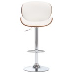 vidaXL Scaun de bar, alb, piele ecologică vidaXL Scaun de bar, alb, piele ecologică