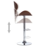 vidaXL Scaun de bar, alb, piele ecologică vidaXL Scaun de bar, alb, piele ecologică