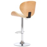 vidaXL Scaun de bar, crem, piele ecologică