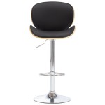 vidaXL Scaun de bar, negru, piele ecologică vidaXL Scaun de bar, negru, piele ecologică