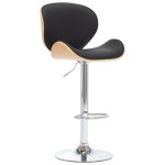 vidaXL Scaun de bar, negru, piele ecologică vidaXL Scaun de bar, negru, piele ecologică