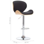 vidaXL Scaun de bar, negru, piele ecologică vidaXL Scaun de bar, negru, piele ecologică