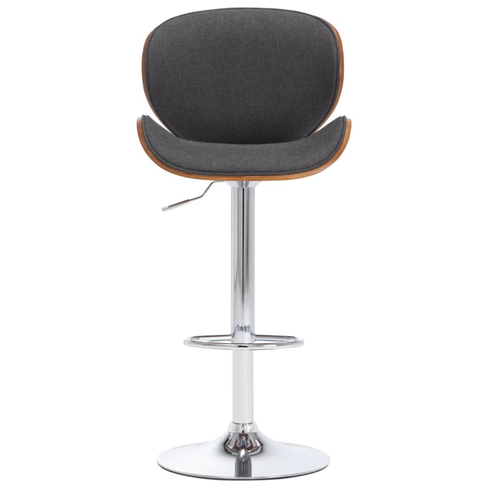 vidaXL Scaun de bar, gri, material textil