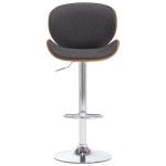 vidaXL Scaun de bar, gri, material textil vidaXL Scaun de bar, gri, material textil