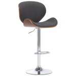 vidaXL Scaun de bar, gri, material textil vidaXL Scaun de bar, gri, material textil