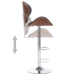 vidaXL Scaun de bar, gri, material textil vidaXL Scaun de bar, gri, material textil