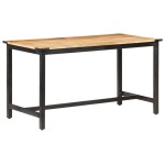 vidaXL Masă de bucătărie, 140x70x76 cm, lemn masiv de mango nefinisat vidaXL Masă de bucătărie, 140x70x76 cm, lemn masiv de mango nefinisat