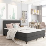 vidaXL Cadru de pat continental, gri, 140x200 cm, material textil vidaXL Cadru de pat continental, gri, 140x200 cm, material textil