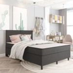 vidaXL Cadru de pat continental, gri, 140x200 cm, material textil vidaXL Cadru de pat continental, gri, 140x200 cm, material textil
