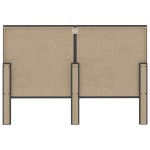 vidaXL Tăblie capitonată, gri închis, 140 x 200 cm, material textil