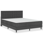 vidaXL Tăblie capitonată, gri închis, 160 x 200 cm, material textil vidaXL Tăblie capitonată, gri închis, 160 x 200 cm, material textil