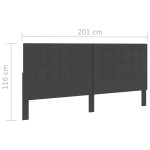 vidaXL Tăblie capitonată, gri închis, 200 x 200 cm, material textil vidaXL Tăblie capitonată, gri închis, 200 x 200 cm, material textil