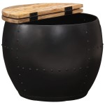 vidaXL Măsuță de cafea, 53 x 43 cm, lemn masiv de mango, rotund vidaXL Măsuță de cafea, 53 x 43 cm, lemn masiv de mango, rotund
