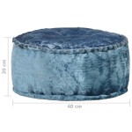 vidaXL Fotoliu puf rotund, albastru, 40 x 20 cm, catifea vidaXL Fotoliu puf rotund, albastru, 40 x 20 cm, catifea