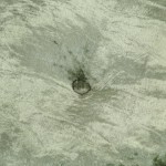 vidaXL Fotoliu puf rotund, verde, 40 x 20 cm, catifea