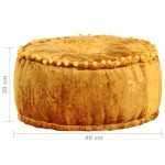 vidaXL Fotoliu puf rotund, muștar, 40 x 20 cm, catifea vidaXL Fotoliu puf rotund, muștar, 40 x 20 cm, catifea