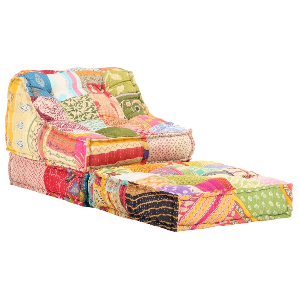 vidaXL Fotoliu puf modular, model petice, material textil