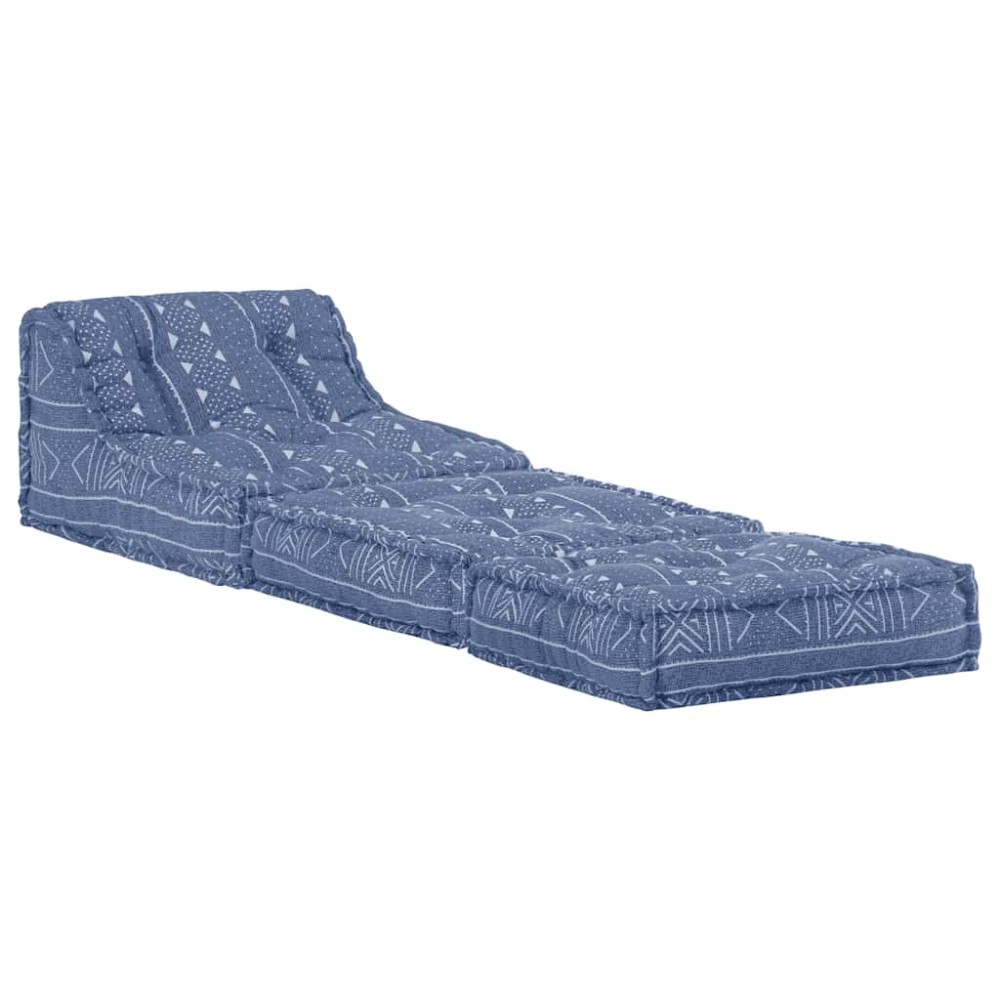 vidaXL Fotoliu puf modular, indigo, material textil