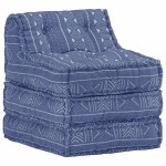 vidaXL Fotoliu puf modular, indigo, material textil
