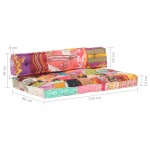 vidaXL Pernă pentru canapea din paleți, multicolor, textil, petice