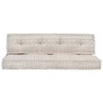 vidaXL Pernă pentru canapea din paleți, maro deschis, textil, petice vidaXL Pernă pentru canapea din paleți, maro deschis, textil, petice