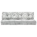 vidaXL Pernă de canapea din paleți, gri deschis, textil, petice vidaXL Pernă de canapea din paleți, gri deschis, textil, petice