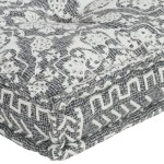 vidaXL Pernă de canapea din paleți, gri deschis, textil, petice vidaXL Pernă de canapea din paleți, gri deschis, textil, petice